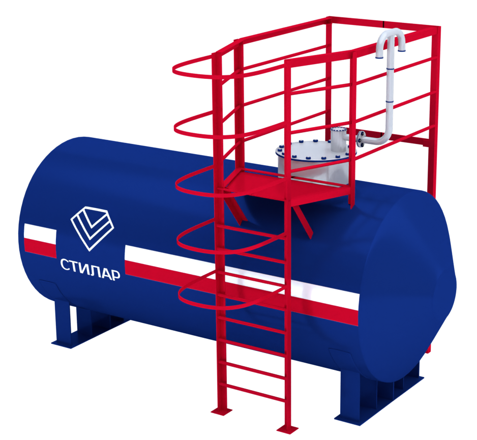 Горизонтальный резервуар РГСН для химических веществ 75 м³ от завода-производителя